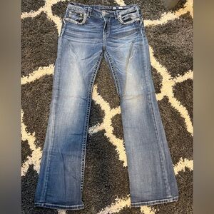 Miss Me Distressed Medium Blue Bootcut Jeans